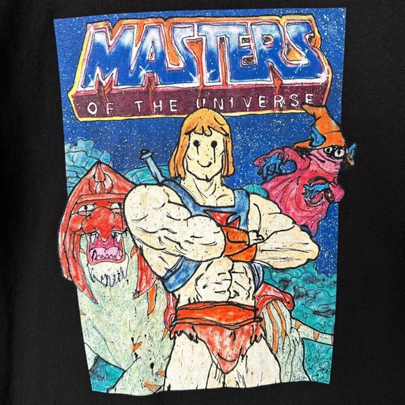 Madsaki Masters of the Universe T-Shirt Mens Large Black He-Man Short Sleeve Tee - Picture 7 of 12